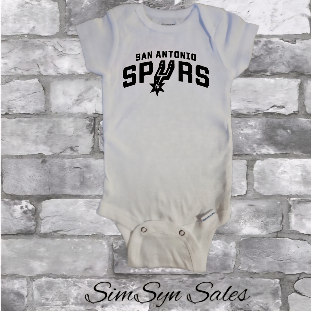 San Antonio Spurs Unisex Baby Onesie Onepiece Bodysuit 0-3 Months New